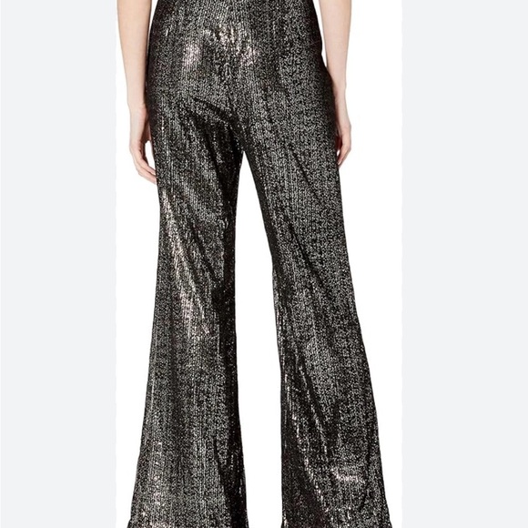 House of Harlow 1960 Glittering Black Wide-Leg Pants - Picture 2 of 8